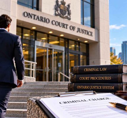 Ontario Justice Courthouse and Gavel